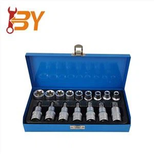 16 pcs 1/2 nti Tsav Torx Star Bit Socket Set